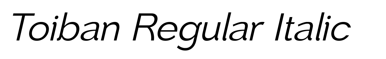 Toiban Regular Italic